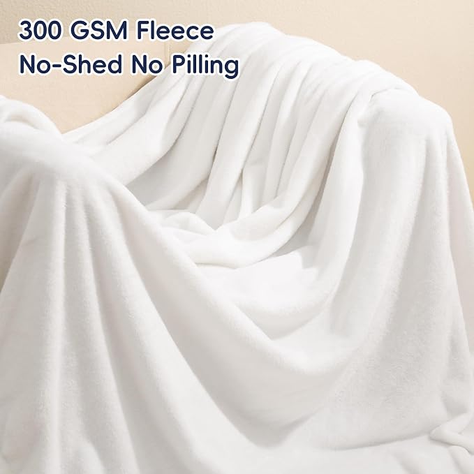 PHF Ultra Soft Fleece Blanket Queen Size, No Shed No Pilling Luxury Plush Cozy - Image 3