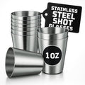 VIKROM 15 Pcs Stainless Steel Shot Glasses - 30ml Tiny Metal Shot Glasses by VIKROM