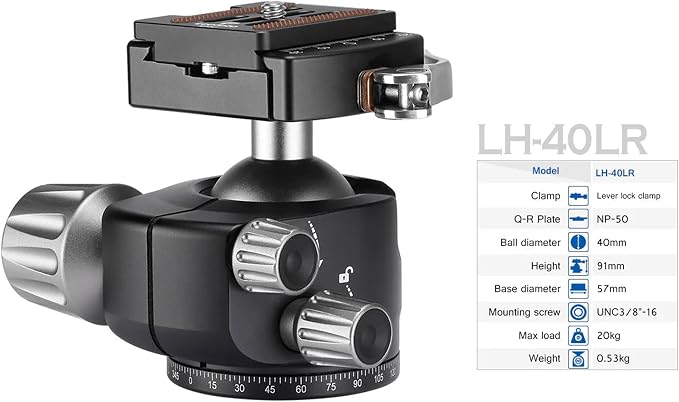Leofoto Professional Camera Tripod, 63.7" Compact Carbon Fiber Tripod - Image 2