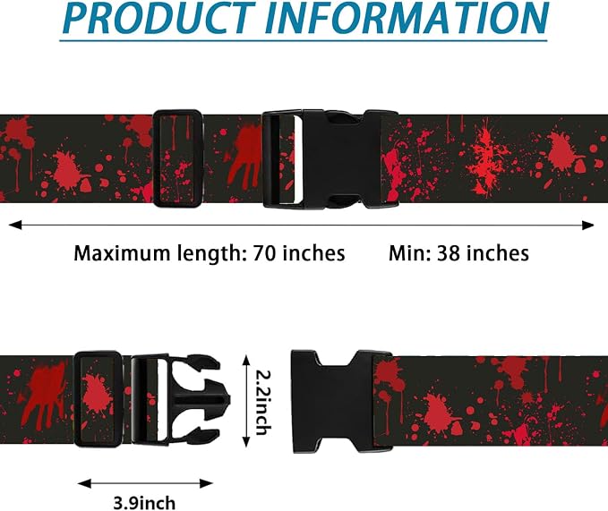 Horror Luggage Straps for Suitcases TSA Approved, Luggage Identifiers for - Image 2