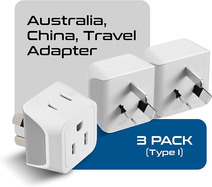 Ceptics Australia Power Plug Adapter, 2 in 1 Type I Plug Adapter, US to - Image 2