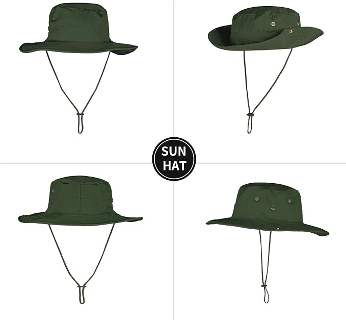 Sun Hats for Men Women Boonie Hat Foldable Fishing Hat UPF 50+ Bucket Hat for - Image 3