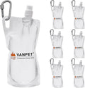 1L Hiking Collapsible Water Bottles, 33OZ BPA-Free Plastic Flasks, Reusable by VANPET