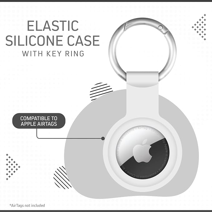 CHARGEWORX Air Tag Holder 4-Pack – Silicone Protective Keychain Holders - Image 2