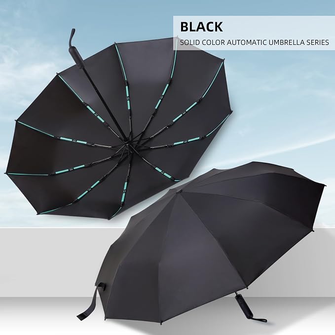 Folding Umbrella Anti-UV Compact Durable Folding Umbrella Auto Open Close - Image 2