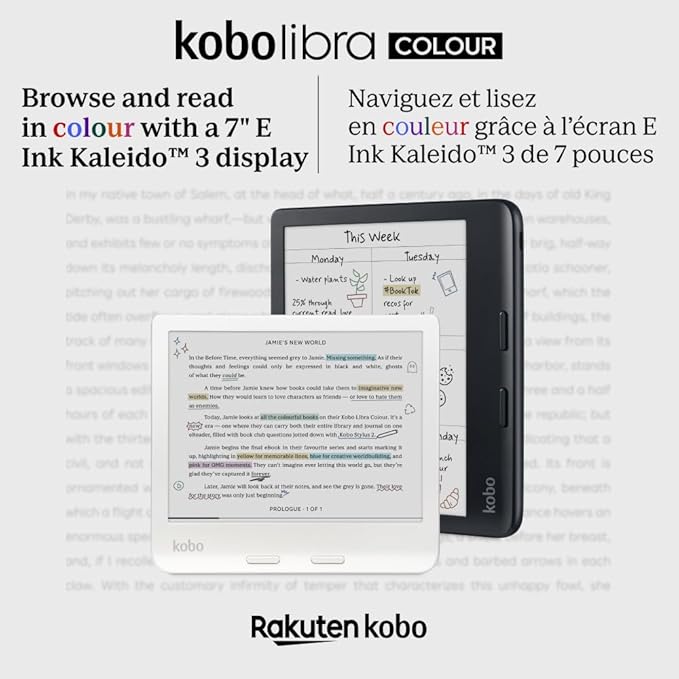 Kobo Libra Colour | eReader | 7” Glare-Free Colour E Ink Kaleido™ 3 Display | - Image 2