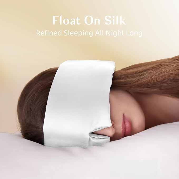Silk Sleep Mask for Women and Men, Side Sleeper, 22 Momme Pure Mulberry Silk - Image 7