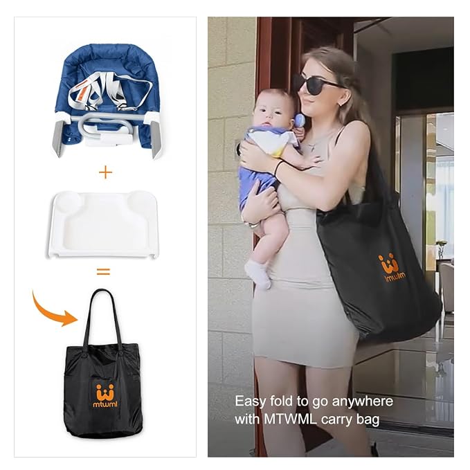 MTWML Hook On High Chair with Tray, Portable Baby High Chair That Attaches to - Image 6