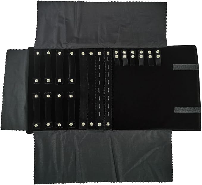Velvet Travel Jewelry Case Roll Bag Organizer - Image 4
