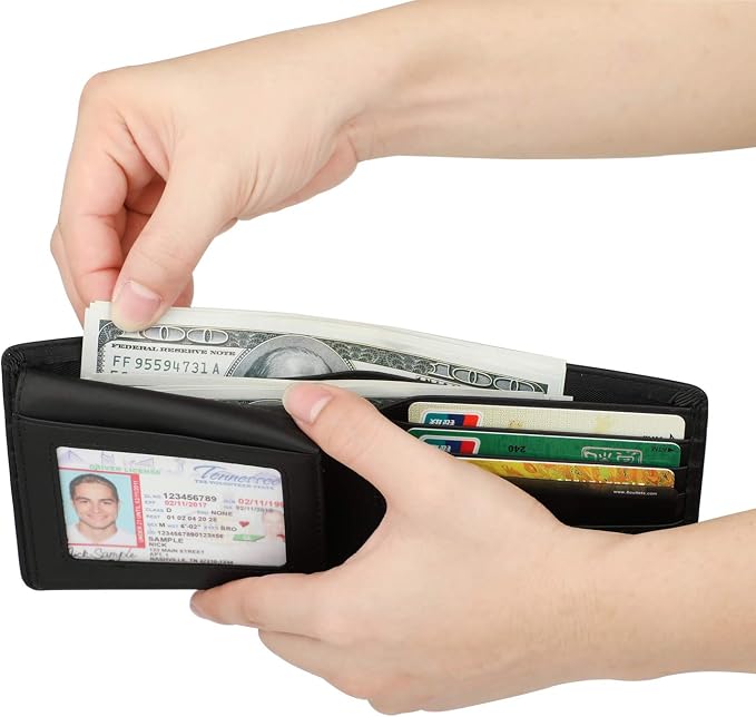 Wallet for Men-Genuine Leather RFID Blocking Bifold Stylish Wallet - Image 6