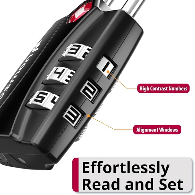 Fosmon TSA Approved Locks for Luggage. Suitcase Locks - Image 5