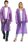 Opret 2 Pack Raincoats for Adults Reusable, EVA Rain Ponchos Lightweight Rain by Opret