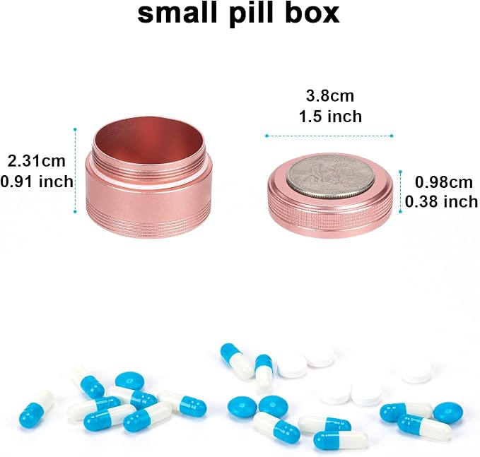 Small Metal Pill Box Pill Container - Image 2