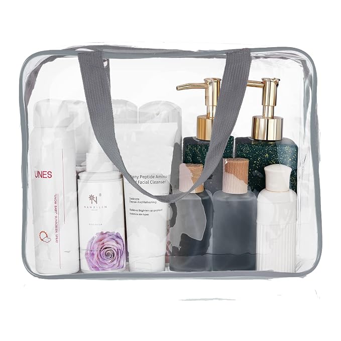 4Pcs Crystal Clear PVC Travel Toiletry Bag Kit - Image 7