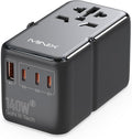 MINIX 140W Universal Travel Adapter, GaN III International Power Adapter by MINIX