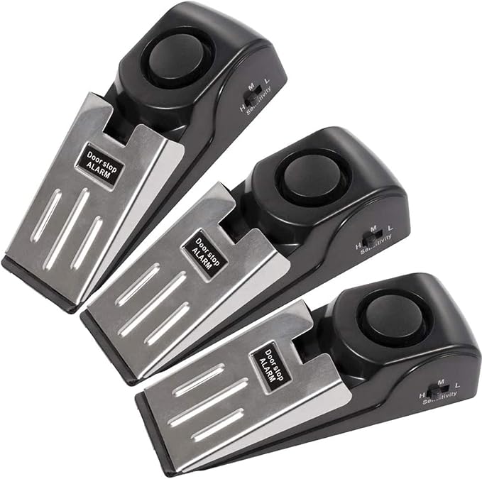 TOWODE Upgraded Door Stop Alarm 3-Pack, Stoppers Security by TOWODE