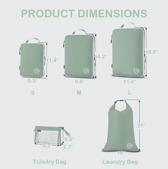 Cipway Compression Packing Cubes, Ultralight Luggage Organizer Bags - Image 4