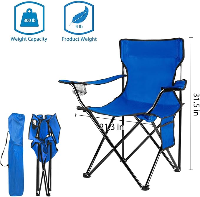 Damei century 4PCS Folding Camping Chairs-Lightweight, Installation-Free - Image 3