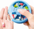 INVODA Weekly Pill Organizer 7 Compartment Rotating Pill Box by INVODA