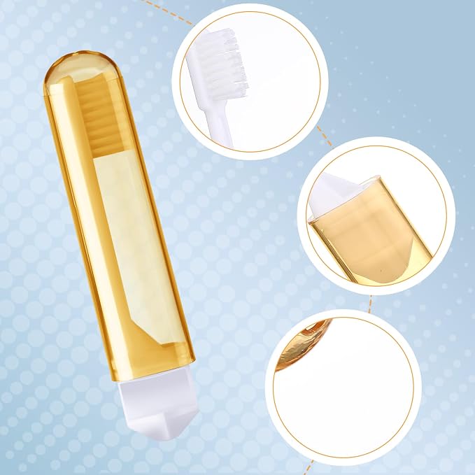 Patelai 4 Pcs Travel Toothbrush Set, Soft Bristle Mini Foldable Tooth Brush - Image 3