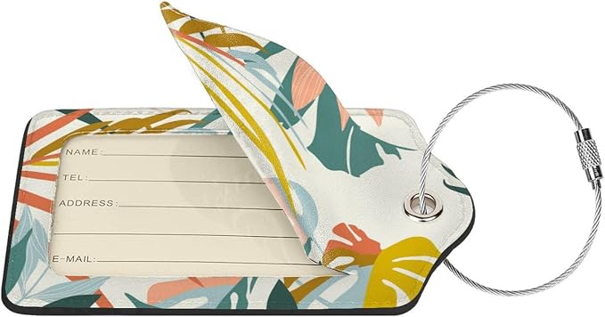 2 Pcs Boho Foliage Botanical Luggage Tag - Image 3