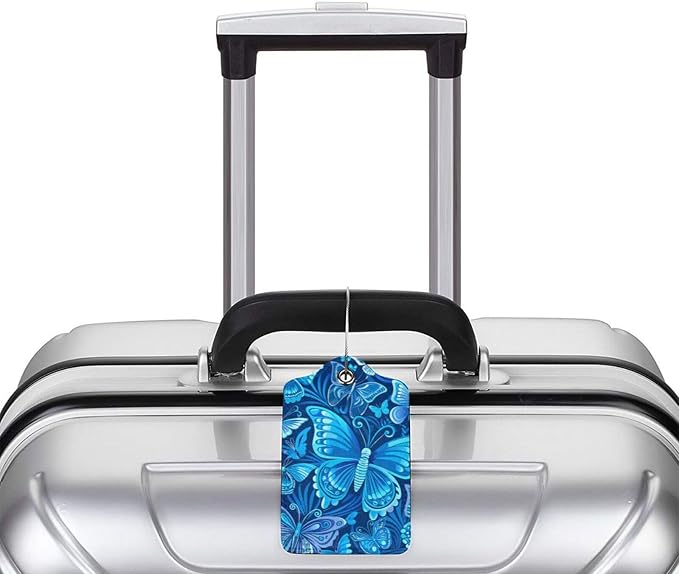 2 Pack Luggage Tag for Suitcase, Cute Unique Leather Suitcase Tags Identifiers - Image 4
