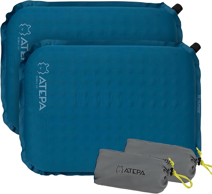 ATEPA Inflatable Stadium Seat Cushion, Self-Inflating Memory Foam Stadium Seats by ATEPA