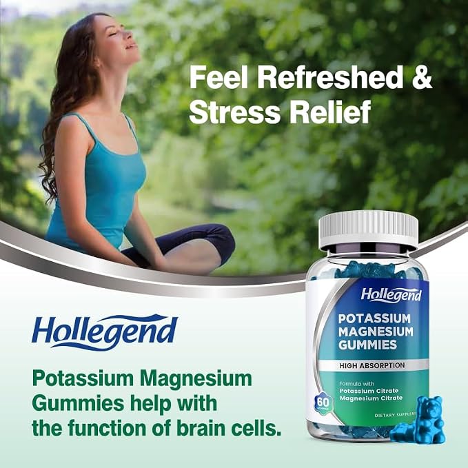 Potassium Magnesium Gummies, High Absorption Potassium Citrate 99mg Magnesium - Image 6