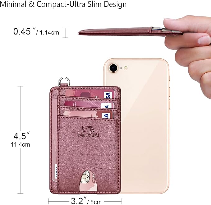 FurArt Slim Minimalist Wallet, Front Pocket Wallets, RFID Blocking, Credit Card - Image 7