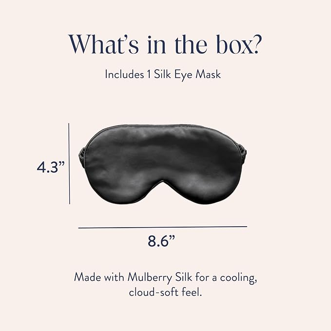Brooklinen Silk Eye Mask for Sleeping – Carbon Grey, 100% Mulberry Silk Sleep - Image 2