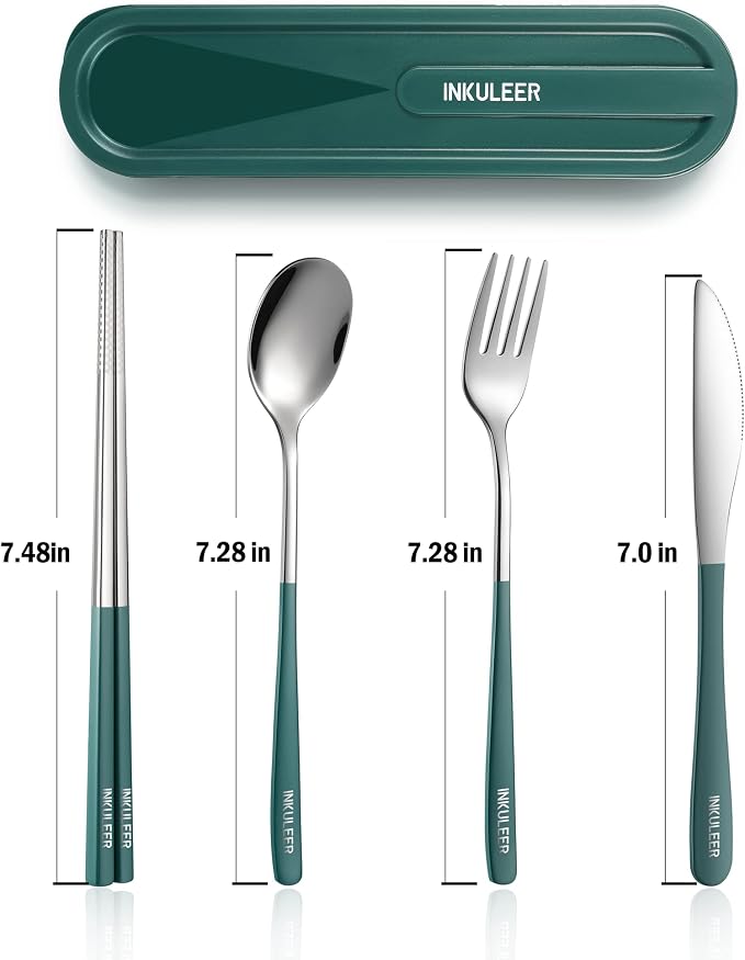 Travel cutlery set, 18/8 stainless steel cutlery, Reusable utensils set - Image 6