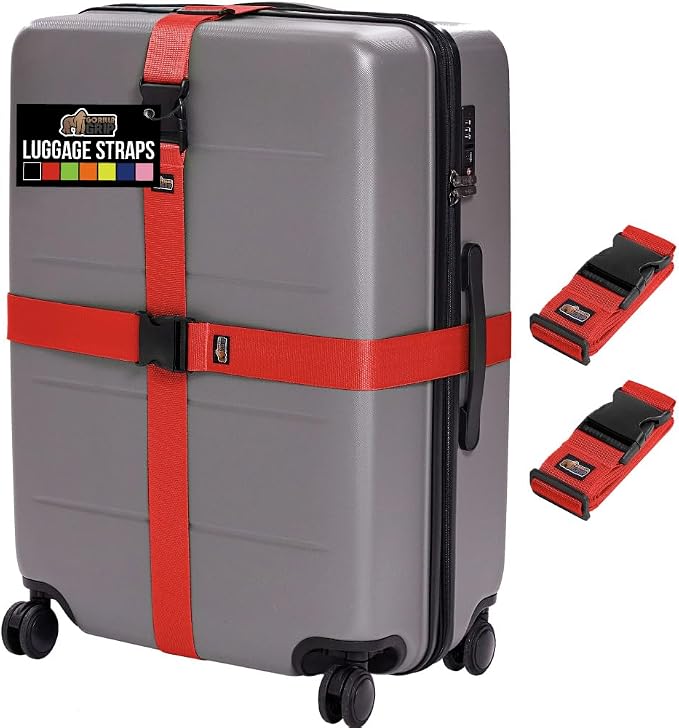 GORILLA GRIP Heavy Duty Adjustable Luggage Straps by GorillaGrip