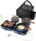 Portable 2 Burner Camping Stove Set by Hisencn