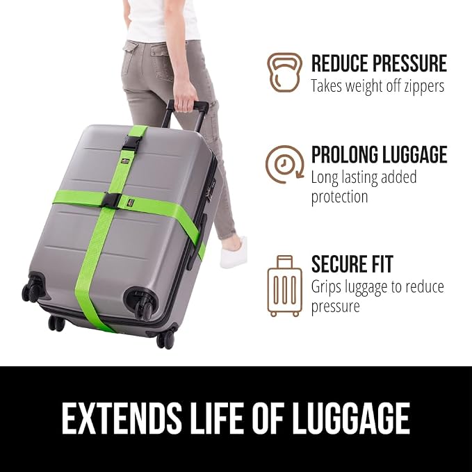 GORILLA GRIP Heavy Duty Adjustable Luggage Straps - Image 5
