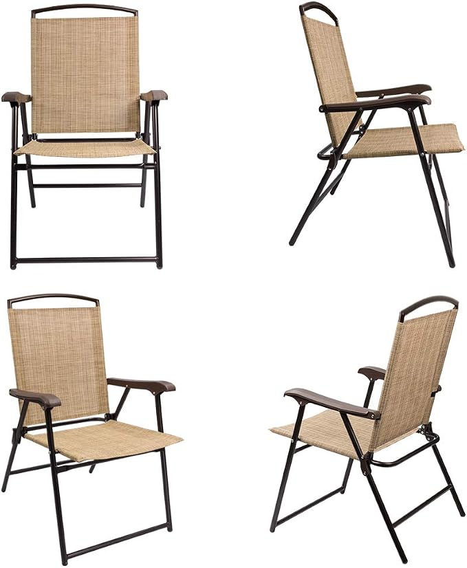 Devoko Patio Folding Chair Deck Sling Chair Camping Garden Pool Beach Using - Image 4