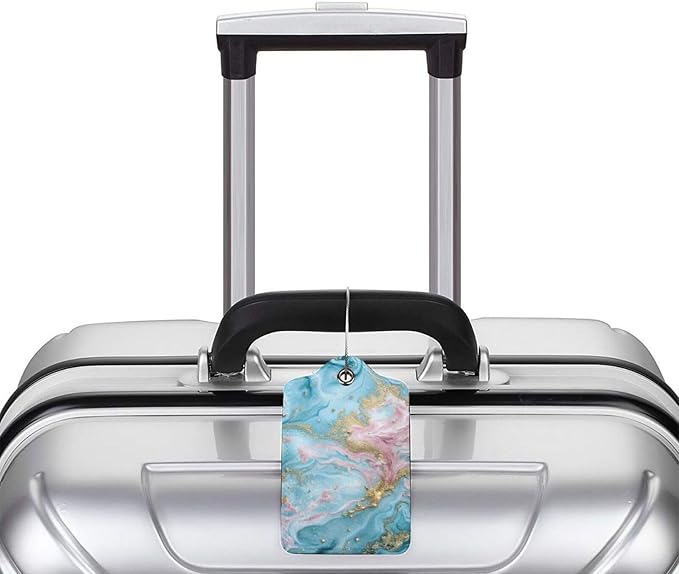 2 Pack Luggage Tag for Suitcase, Cute Unique Leather Suitcase Tags Identifiers - Image 4