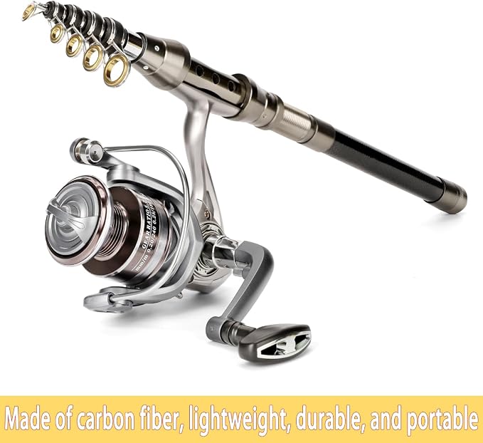 Fishing Rod Telescopic Carbon Fiber Rod Combo - Image 5