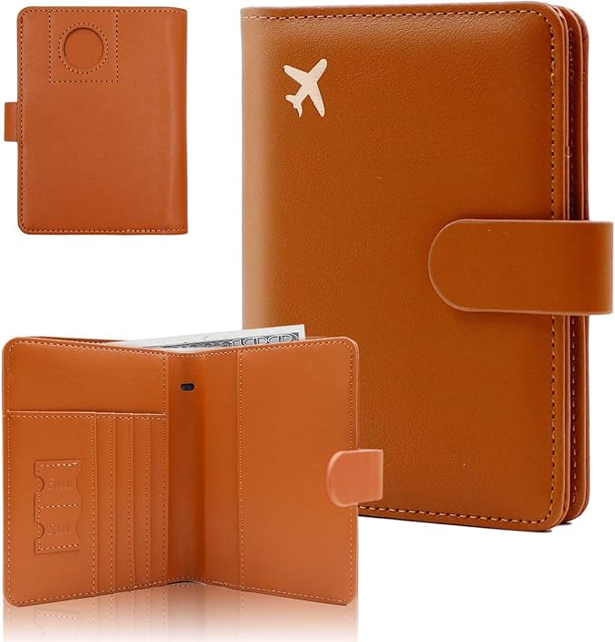 Melsbrinna Premium Leather Passport Holder Covers Case, Waterproof Rfid by Melsbrinna