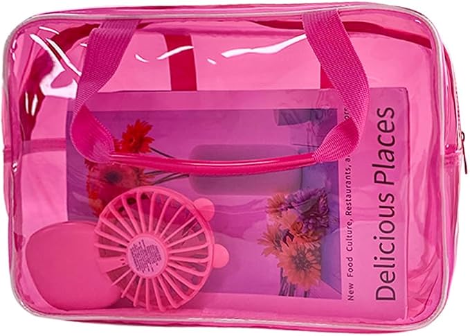 Travel Clear Waterproof PVC Bag, Toiletry Carry Pouch Makeup Artist Bag by ONEART