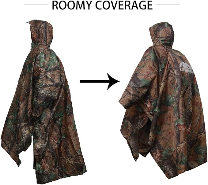 longsinger Rain Poncho for Adult, Waterproof Rain Poncho - Image 7