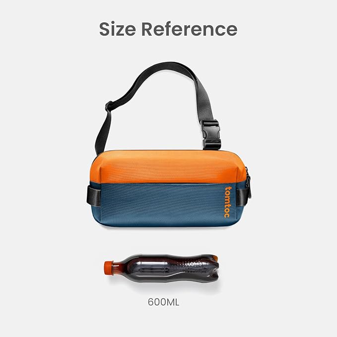 tomtoc Compact EDC Sling Bag, Minimalist Chest Shoulder Backpack Crossbody Bag - Image 3