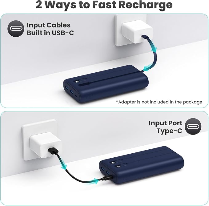 Portable Charger Power Bank 40, 800mAh 25W Fast Charging USB C Portable Charger - Image 6