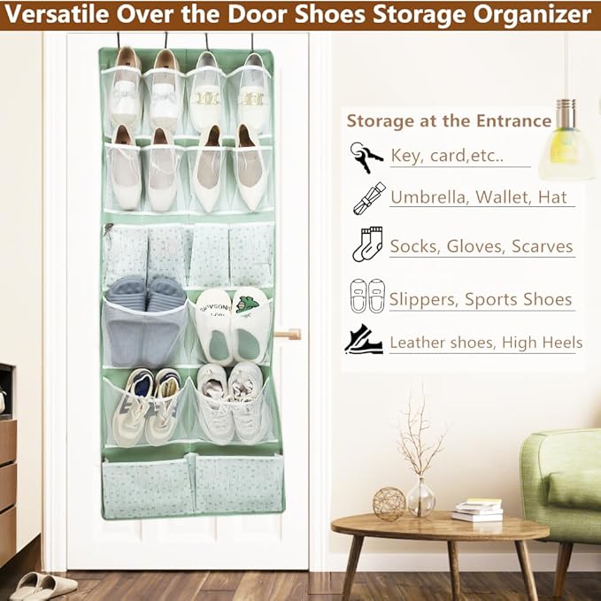 Over the Door Organizer with 4 Kinds of Pockets, Behind Door Shoes Rack - Image 3