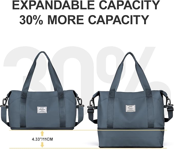 Travel Duffel Bag, Sports Tote Gym Bag, Shoulder Weekender Overnight Bag - Image 5