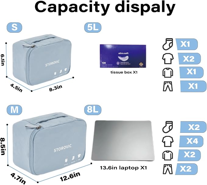 Travel Packing Cubes: Water-Resistant, Odor-Eliminating, Soft & Portable - Image 2
