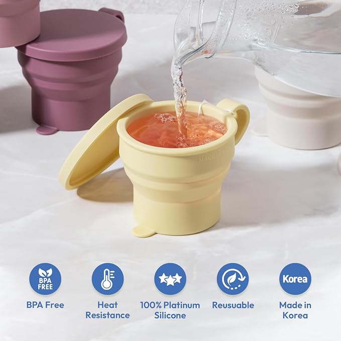 carrotez 2 pack MiniSilicone Collapsible Travel Cup - Image 3