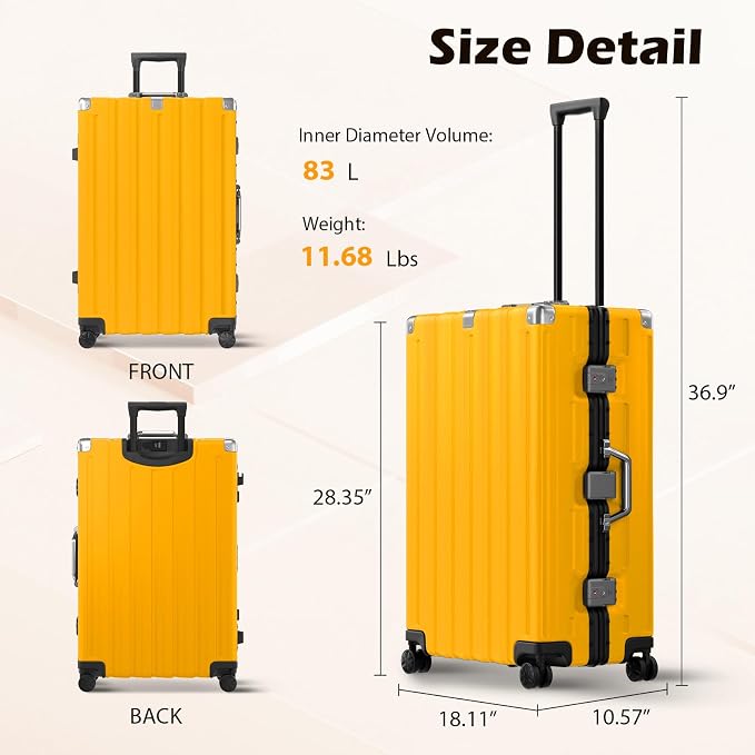 Krute Large Luggage 28 inch Zipperles Suitcase - Image 3