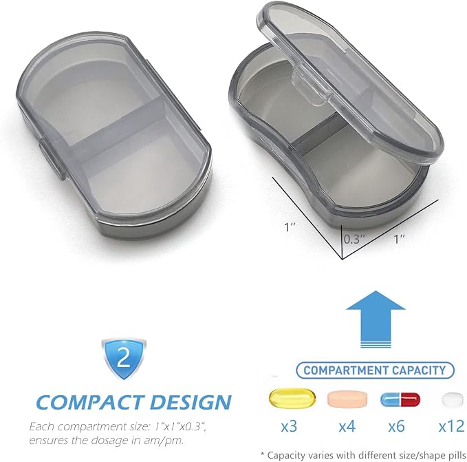 VOFOON Small Pill Organizer, Travel Pill Box - Image 4