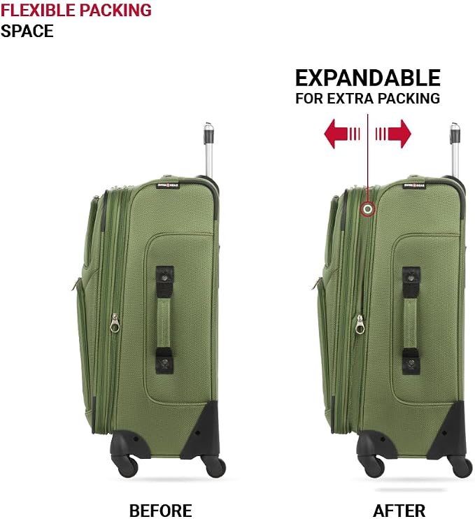 SwissGear Sion Softside Expandable Luggage, Checked-Medium 25-Inch - Image 5
