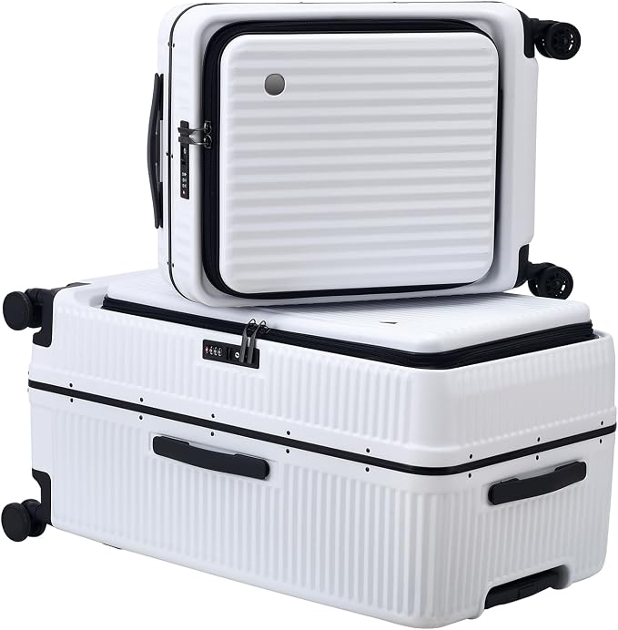 2 pieces 20/29 Aluminum Frame Carry On and Checked Luggage Set by Kaleenie